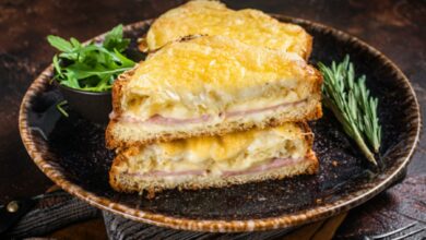 Sándwich croque Monsieur en freidora de aire 5