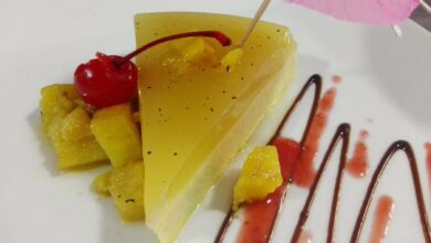 Receta exótica de panna cotta de piña colada 8