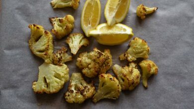 Coliflor asada en freidora de aire, con salsa de frutos secos 8