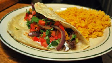 Receta casera de fajitas de atún, mango y arroz especiado 12