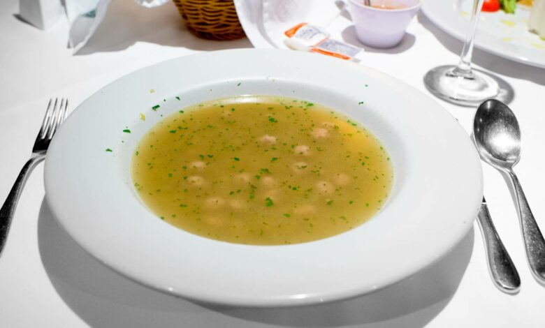 Sopa de cebada perlada con champiñones 1