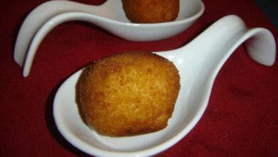 Aperitivo de arancini en freidora de aire 8