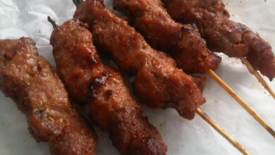 Brochetas en Singapur, pork satay 8