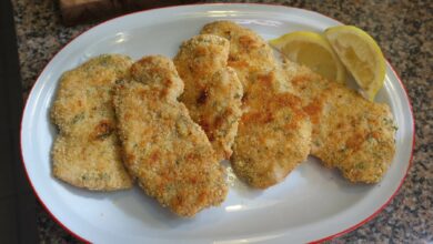 Milanesa de cerdo en freidora de aire, con menestra de verduras 4