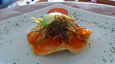 Tostada casera de tomate concassé, salmón y alioli 7