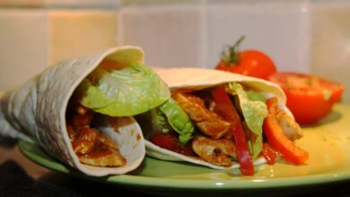 Fajitas vegetarianas con setas y guacamole 9