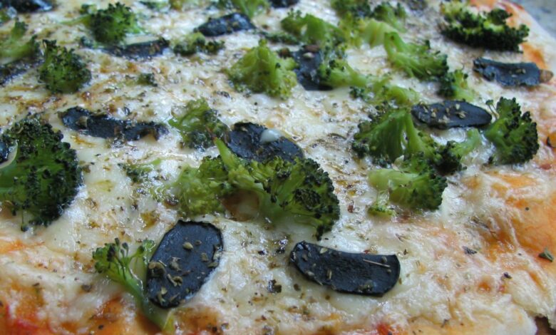 Receta de pizza vegetariana de brócoli 1