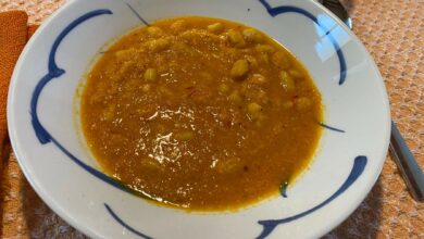 Receta casera de sopa de alubias con zanahoria y cebolla 1