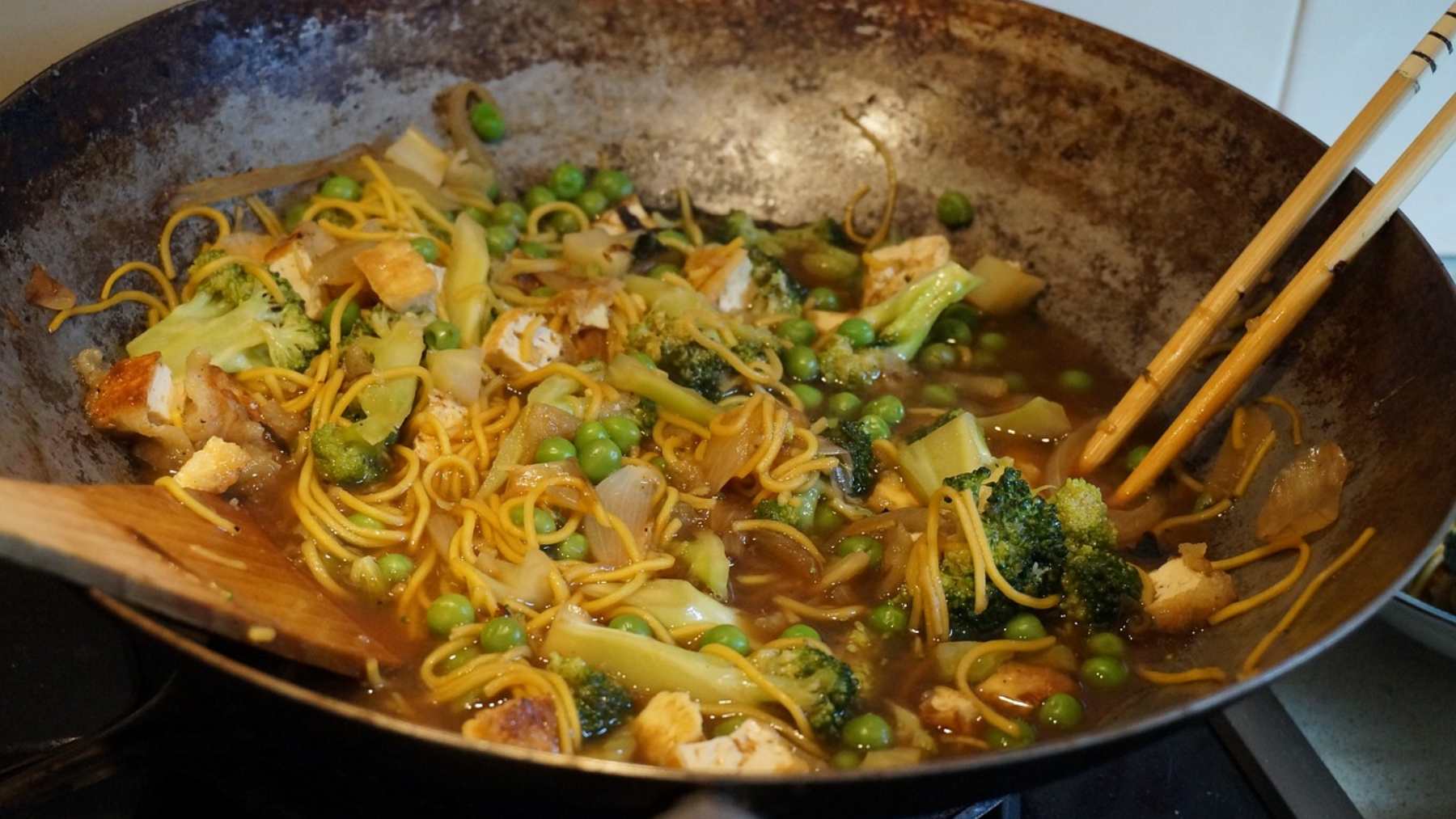 Verduras salteadas con salsa de soja y naranja 4