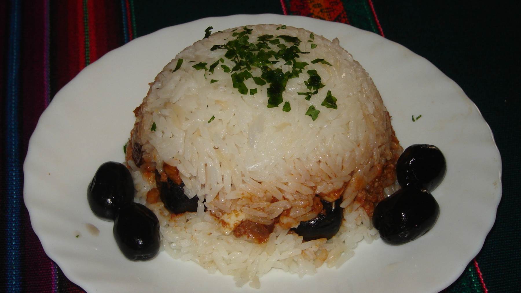 Receta peruana de arroz tapado 4