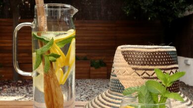 Limonada de vainilla y menta sin azúcar añadido 4