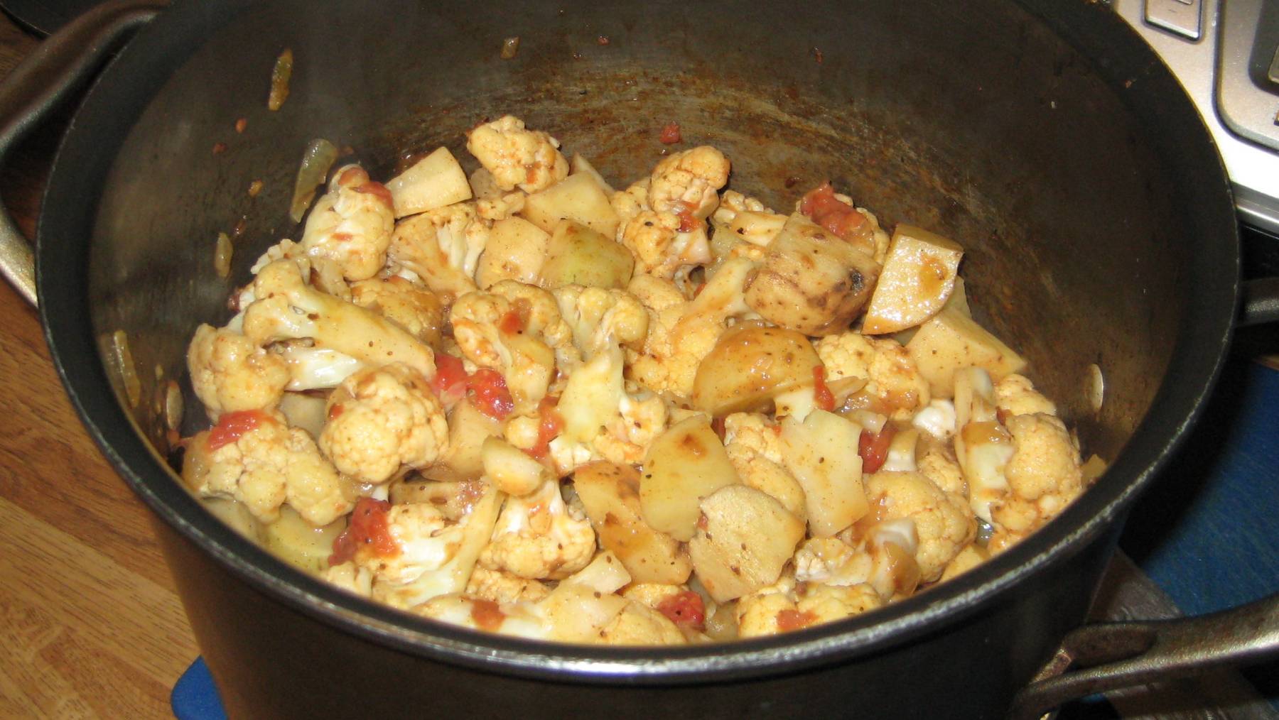 Receta india de aloo gobi 4