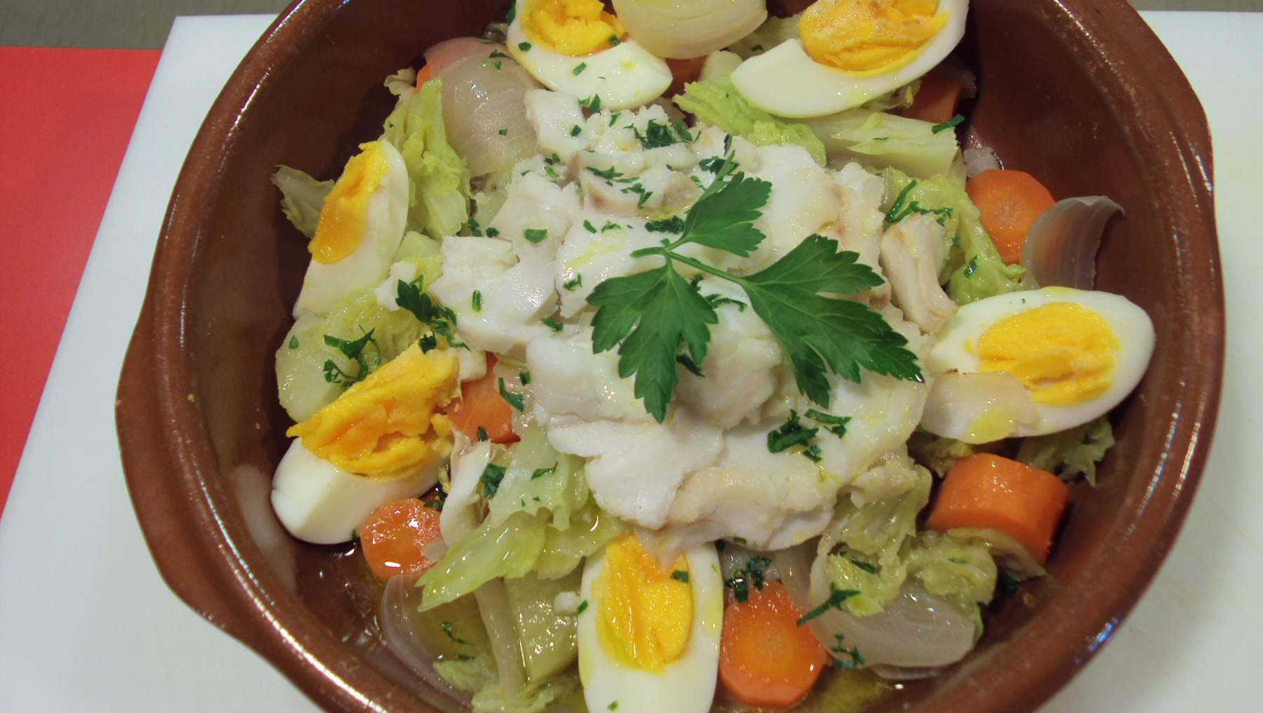 Ensalada de pescado blanco con vinagreta de pomelo 4