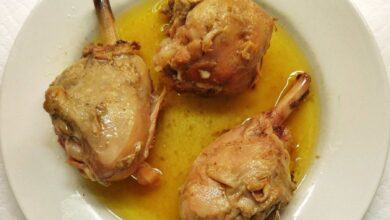 Receta de Pollo en salsa de setas con limón encurtido 9