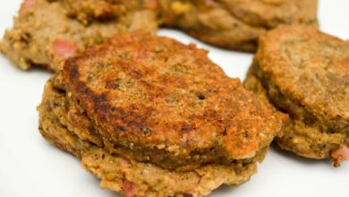 Bulgur con lentejas y arroz en hamburguesa 4