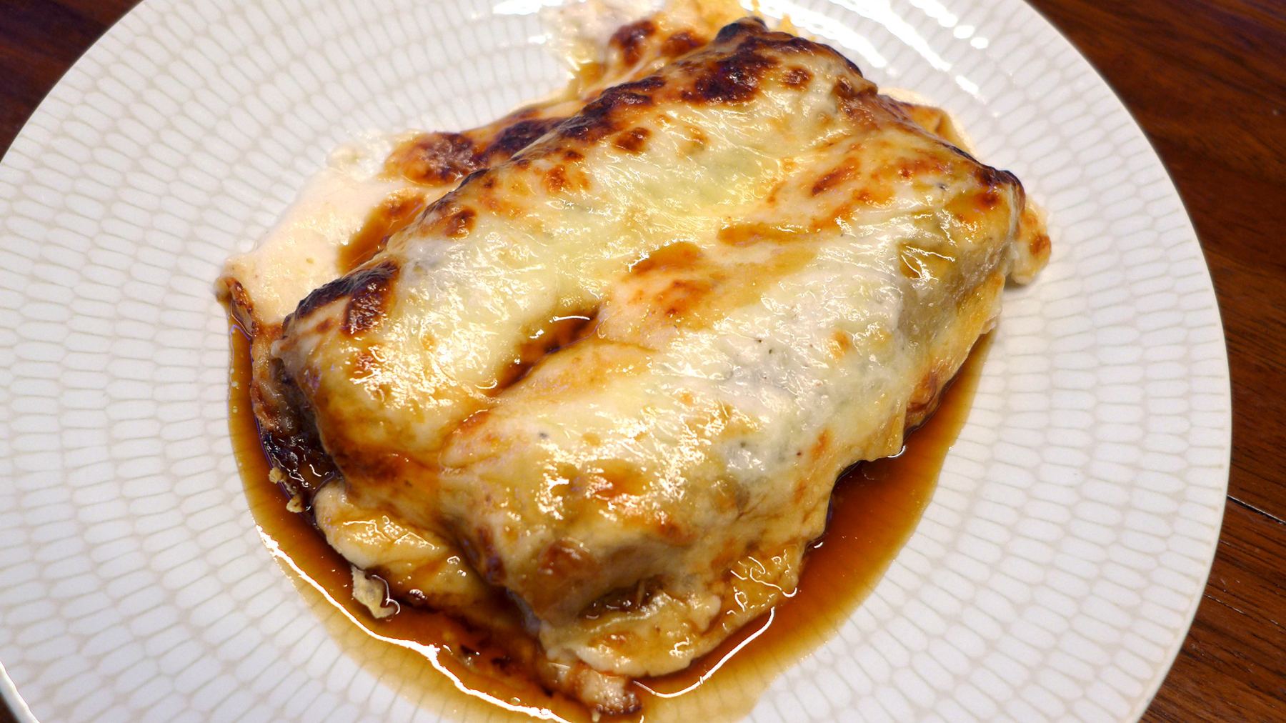 Canelones de espinacas con bechamel de trufa 4