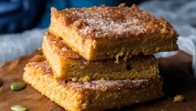 Brownie de calabaza con nueces pecanas y salsa de toffee 5