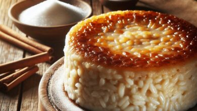 Pastel de arroz con leche y compota de frutos secos 8