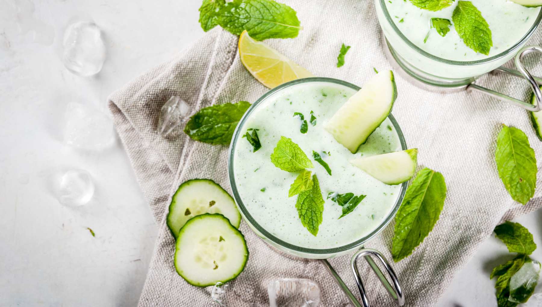 Receta de crema fría de pepino y lechuga con verduras 4