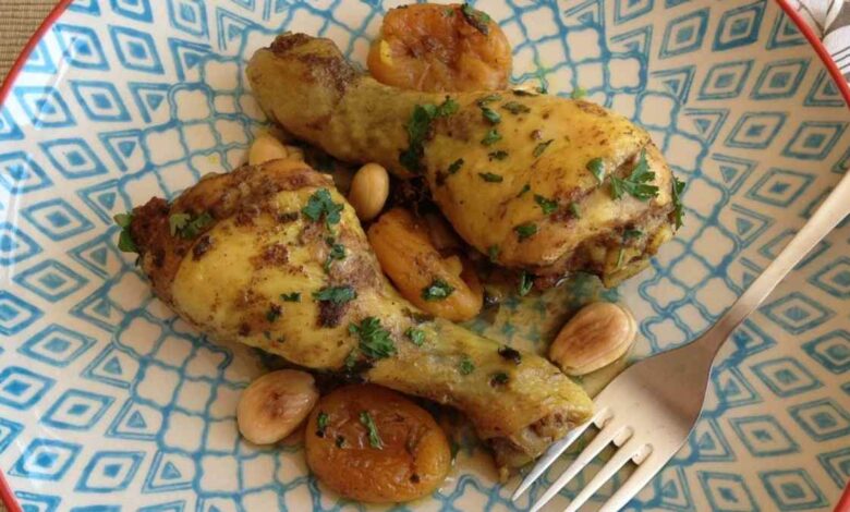 Receta fácil de pollo con albaricoques al horno 1