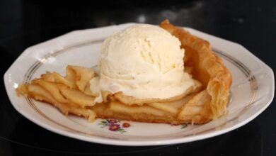 Receta rápida y sencilla de tarta de manzana con hojaldre freidora aire 4