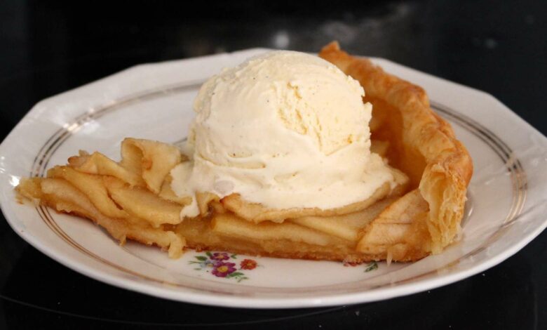 Receta rápida y sencilla de tarta de manzana con hojaldre freidora aire 1