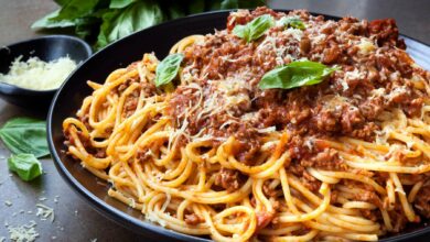 Receta de Espaguetis con ternera y salsa de vino tinto 8