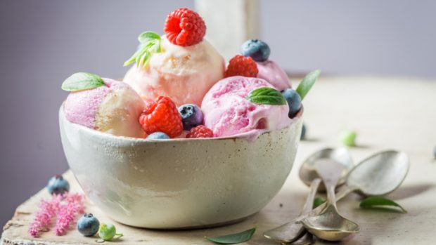 Helado de frutas