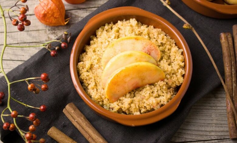 Receta de quinoa con manzana y canela 1