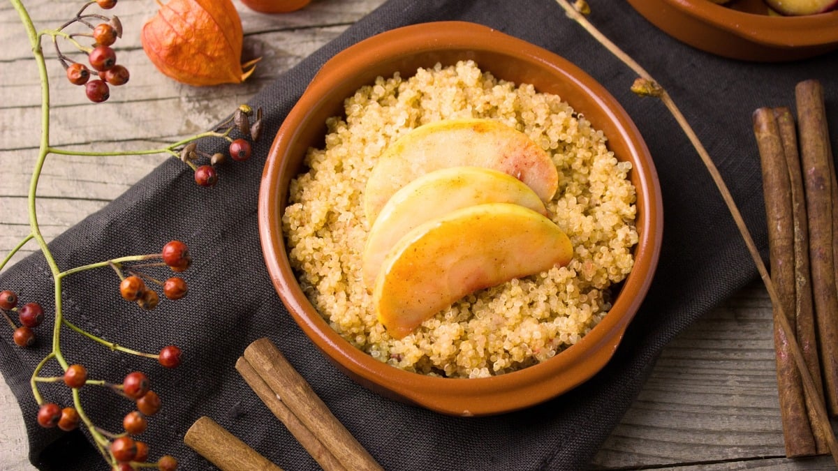 Receta de quinoa con manzana y canela 4