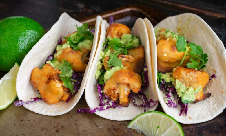 Tacos veganos que te conquistarán: coliflor al estilo coreano 1