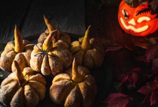 pan de calabaza para halloween