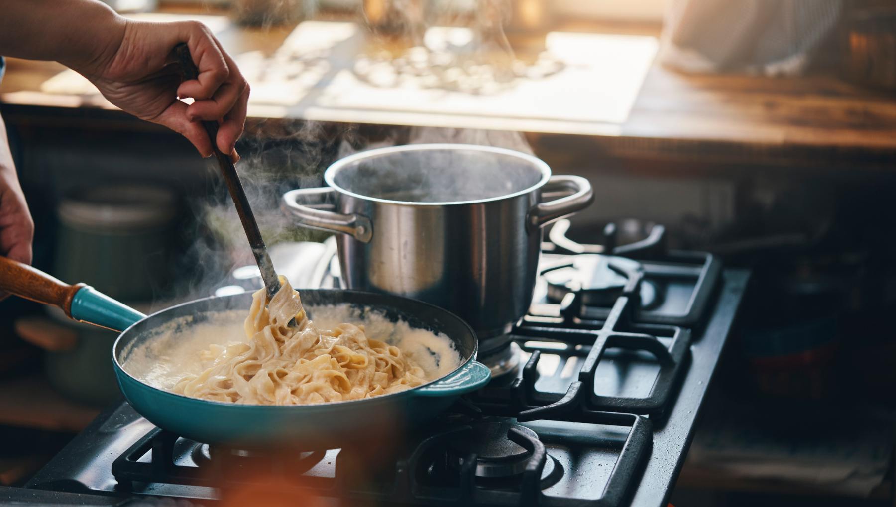 pasta Alfredo baja en calorías que no podrás dejar de comer 4