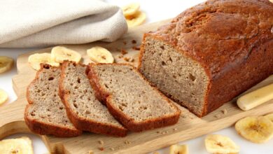 Receta de pan de avena, sésamo y plátano 2