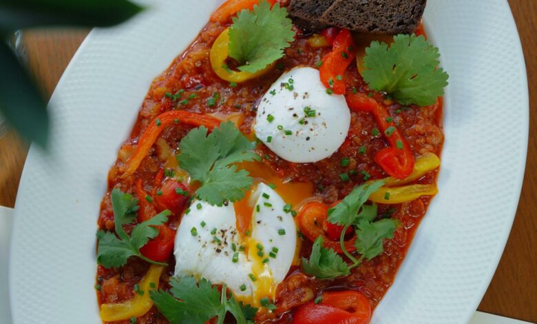 huevos al plato con verduras en 15 minutos 1