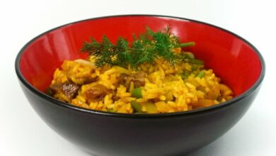 Receta de arroz al azafrán al microondas 1