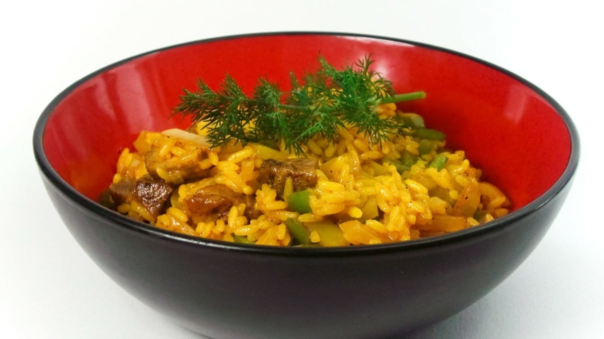 Receta de arroz al azafrán al microondas 4